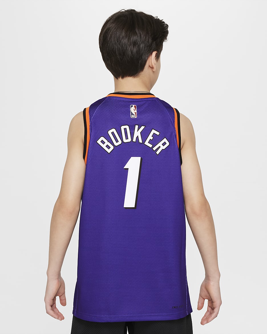 Maillot Nike Dri FIT NBA Swingman Devin Booker Phoenix Suns pour enfant plus age. Nike FR